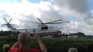 Russischer Riesenhubschrauber Mi26 startet in Eggenfelden zum Heimflug nach Russland [upl. by Cale]