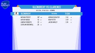 Cricket Tasmania Premier League  Mens 3rd Grade  Semi Final 1  Glenorchy v Clarence  Day 1 [upl. by Limber]