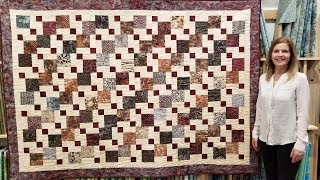 Quick Easy Fancy FREE PATTERN Disappearing Nine Patch Quilt [upl. by Akenaj600]