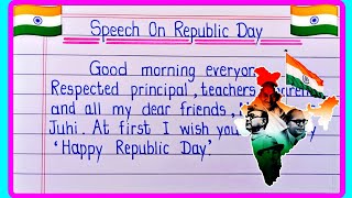 Republic Day Speech 26 January Speech In English 2024  Speech On Republic Day In English [upl. by Moria]