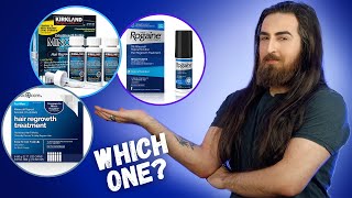 Which is the Best Minoxidil Brand Rogaine vs Kirkland vs Amazon Basic Care [upl. by Yeruoc]