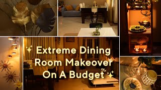 ✨Extreme Dining Room Makeover✨  Low Budget  Lots of DIY’s  Aesthetic  Tips To Decor [upl. by Iridissa]