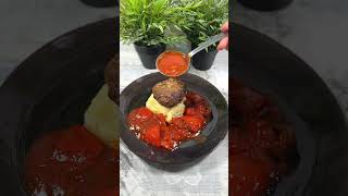 Beef rissoles with Mashed Potato and Paprika sauce short [upl. by Eph]