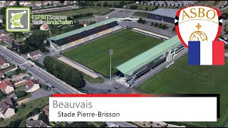 Stade PierreBrisson  AS Beauvais Oise  Google Earth  2018 [upl. by Wendt]