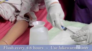 J Tube Jejunostomy Feeding Tube Care Instructions  Roswell Park Patient Education [upl. by Ayamat]