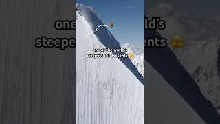 World’s Steepest Ski Descent 🥶😳 [upl. by Thilda544]