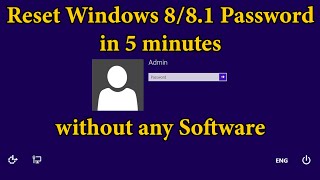 How to Reset Windows 881 Password without any Software and Data loss [upl. by Cavit483]