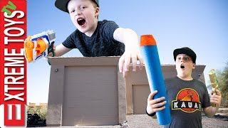 Cole is a Giant Sneak Attack Squad Plays with a Enlargment Blaster [upl. by Nohs]