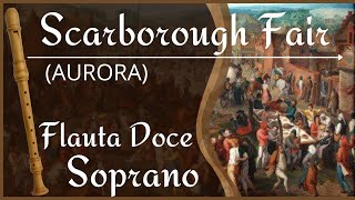 AURORA  Scarborough Fair  Flauta doce com Cifra Melódica e Partitura  Recorder [upl. by Fritz]