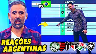 MEDO REAÇÕES DA TV ARGENTINA COM O SORTEIO DA LIBERTADORES [upl. by Sonnie]