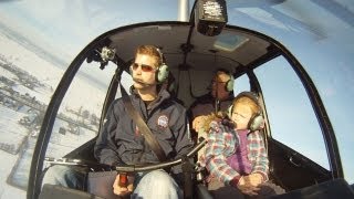 Helicopter Snow Flight with an R44  GoPro HD [upl. by Ednargel]