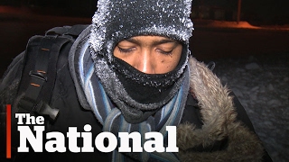 Shivering Refugee Discovered Crossing into Canada [upl. by Mckeon]