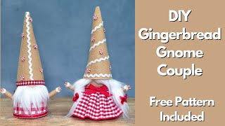 DIY Gnome Gingerbread Man and LadyChristmas GnomesNo Sew Gnomes [upl. by Limay156]