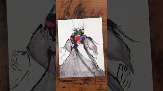 Rainbow Demon Timelapse Sketch timelapsedrawing art drawing [upl. by Atinrahs]