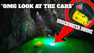 Unbelievable first ever car cave underwater drone footage CAVERN OF LOST SOULS [upl. by Kemp265]