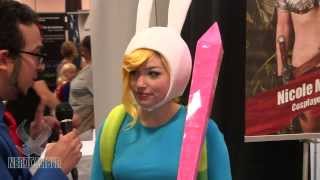 Destiny Nickelsen  FIONNA of Adventure Time Cosplay at Boston Comic Con [upl. by Faxan]