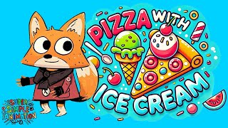 Sing Along  Pizza with Ice Cream  Super Simple Animation [upl. by Wetzell]