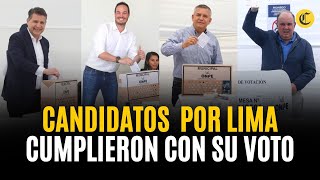 ELECCIONES 2022 Así votaron los candidatos a la Alcaldía de Lima [upl. by Hplodnar]