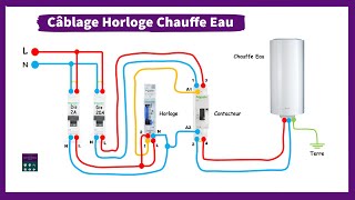 Comment Brancher Une Horloge Pour Chauffe Eau Avec Contacteur electrician electrical electrique [upl. by Inimak]