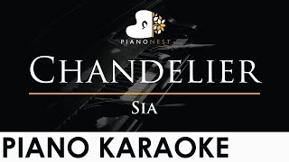 Sia  Chandelier  Piano Karaoke Instrumental Cover with Lyrics [upl. by Ashlan]