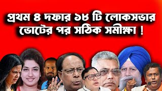 2024 lok sabha west bengal exit pollপ্রথম ৪ দফার ১৮ টি লোকসভা আসনের ভোটের পর সমীক্ষা [upl. by Emse]