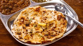 Amritsari Kulcha Recipe  Perfect Crispy Layered Aloo Naan in Tawa  CookingShooking [upl. by Ilojna]