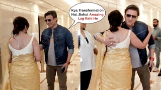 Vivek Oberoi Surprise By Sonali Kulkarni Transformation At Dharavi Bank Press Meet [upl. by Harmonia]