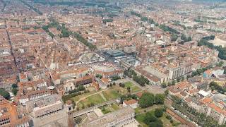 Turin Italy Piazza della Repubblica City square with market Panorama of the historical city cente [upl. by Eimmit]