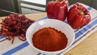 Paprika Powder Recipe  Homemade Paprika Powder  One Ingredient Recipe [upl. by Apple]