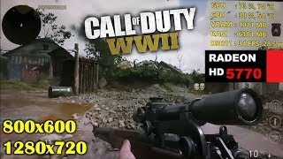 HD 5770  6770 1GB  Call Of Duty WW2  720p amp 800x600 [upl. by Schreiber]