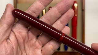 A Few Fair Pens  Nakaya Long Cigar Akadame Fountain Pen 中屋ロング ・ シガー 赤溜万年筆 [upl. by Lekcar637]