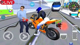 🔴LIVE✅3D SUPER BIKE VS Bullet Train POLICE Car Driving School Best Android Gameplay HD [upl. by Chemosh]