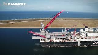 Watch the Pioneering Spirit 5500t beams installation [upl. by Doone]