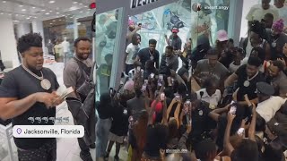 Bossman Dlow Asked To Go Out Of Backdoor Of Mall After Being SWARMED By Fans 😂😂😂 [upl. by Trub]