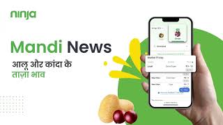 Ninja Mandi News  Onion Potato rates for daily trade 15sec [upl. by Annie]