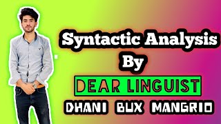 Syntactic Analysis in Syntax With Practical Examples and Many Related Terms  In EnglishurduHindi [upl. by Acie]