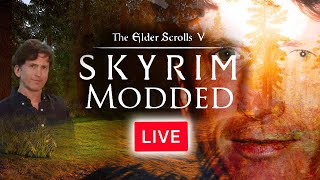 SKYRIM WITH 1000 MODS  Perfectly Balanced Hardcore Skyrim Challenge live [upl. by Elbys]