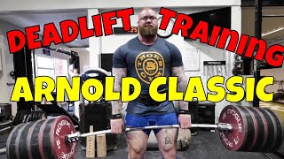 Arnold Strongman Classic 2024 Training  Elephant Bar Deadlift [upl. by Lougheed]