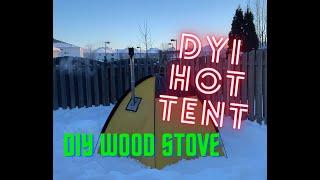 Camping Wood Stove Unboxing and First Burn  POMOLY Lumberjack Fastfold Titanium Tent Stove [upl. by Suoicerp]