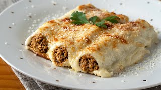 Si te encantan los CANELONES esta receta te va gustar  Relleno de carne ORIGINAL [upl. by Cottrell]