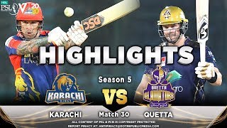 Karachi Kings vs Quetta Gladiators  Full Match Highlights  Match 30  15 March  HBL PSL 2020 [upl. by Noffets578]