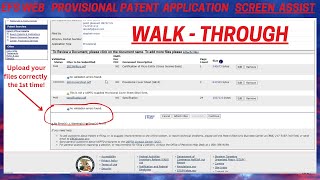 PROVISIONAL PATENT APPLICATION Updated EFS Web Screen Assisted Walk Through  Spring of 2023 [upl. by Isiad65]