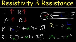 Resistivity and Resistance Formula Conductivity Temperature Coefficient Physics Problems [upl. by Odilia352]