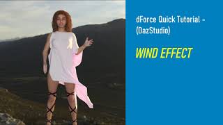 DAZ Studio Tutorial  Wind Effect using dForce and Wind Node [upl. by Ralli]