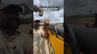 Jcb 3dx xtra machin dipper cylinder [upl. by Enilekcaj]