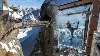 Aguille du Midi Südwand quotRebuffatBaquetquot 6b  Wahnsinns Granit über den Gletschern von Chamonix [upl. by Ehtyde]