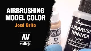 Airbrushing Vallejo Model Color [upl. by Wootan880]