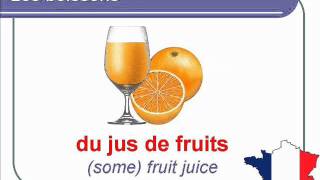 French Lesson 26  DRINKS FOOD VOCABULARY  LES BOISSONS Vocabulaire  Bebidas en francés [upl. by Micheal372]