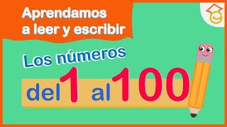 NÚMEROS del 1 al 100 en ESPAÑOL para niños Aprende a leer y escribir los números del 1 al 100 fácil [upl. by Annis]