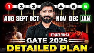 GATE 2025 Detailed Planned  Full Masterplan For GATE 2025  By GATE AIR 23 [upl. by Salkin]